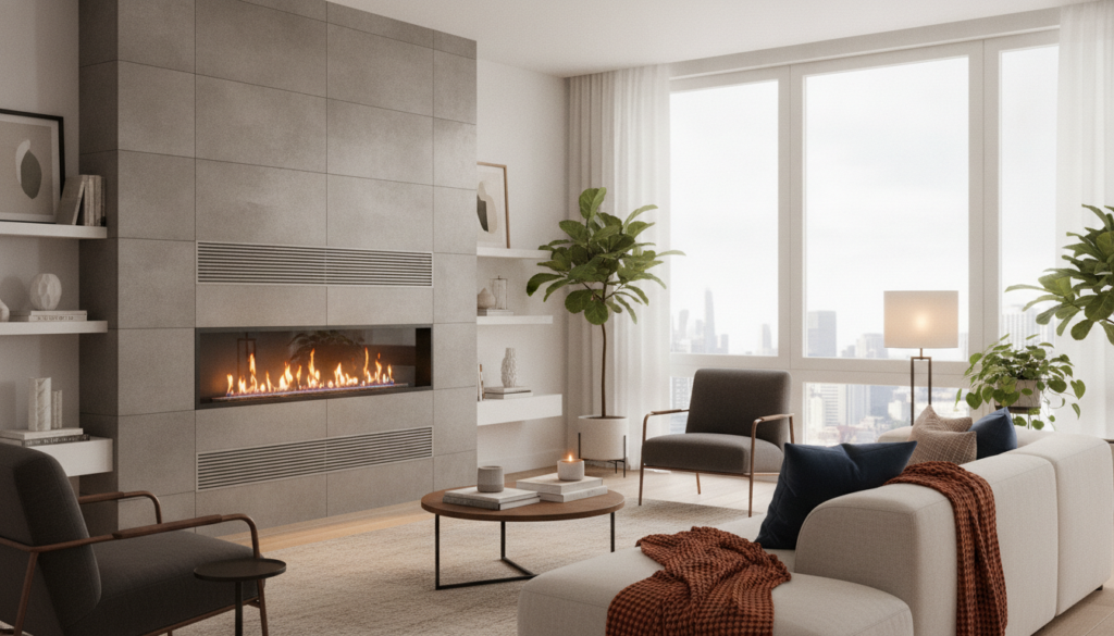 Ventilation considerations for electric fireplace
