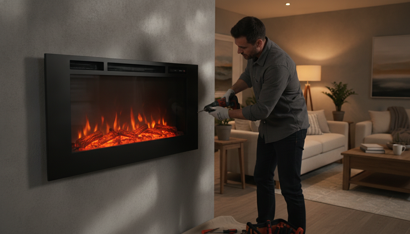 electric fireplace installation